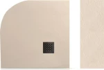 Karag Pietra Ημικυκλική Ντουζιέρα 80x80cm Cream