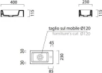 GSI Kube Επικαθήμενος Νιπτήρας Πορσελάνης 40x23cm Λευκός