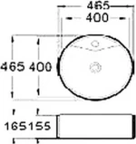 KLP Forma Επικαθήμενος Νιπτήρας Πορσελάνης 40x40cm Λευκός