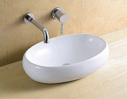 KLP Pascal Επικαθήμενος Νιπτήρας Πορσελάνης 59x41cm Λευκός