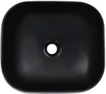 vidaXL 143906 Ένθετος Νιπτήρας Κεραμικός 44.5x39.5cm Μαύρος