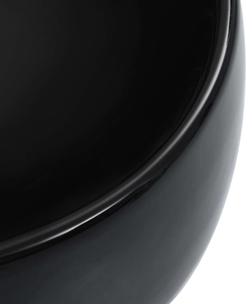 vidaXL 143906 Ένθετος Νιπτήρας Κεραμικός 44.5x39.5cm Μαύρος