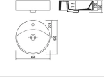 Creavit Mina Επικαθήμενος Νιπτήρας Πορσελάνης 45x45cm Λευκός