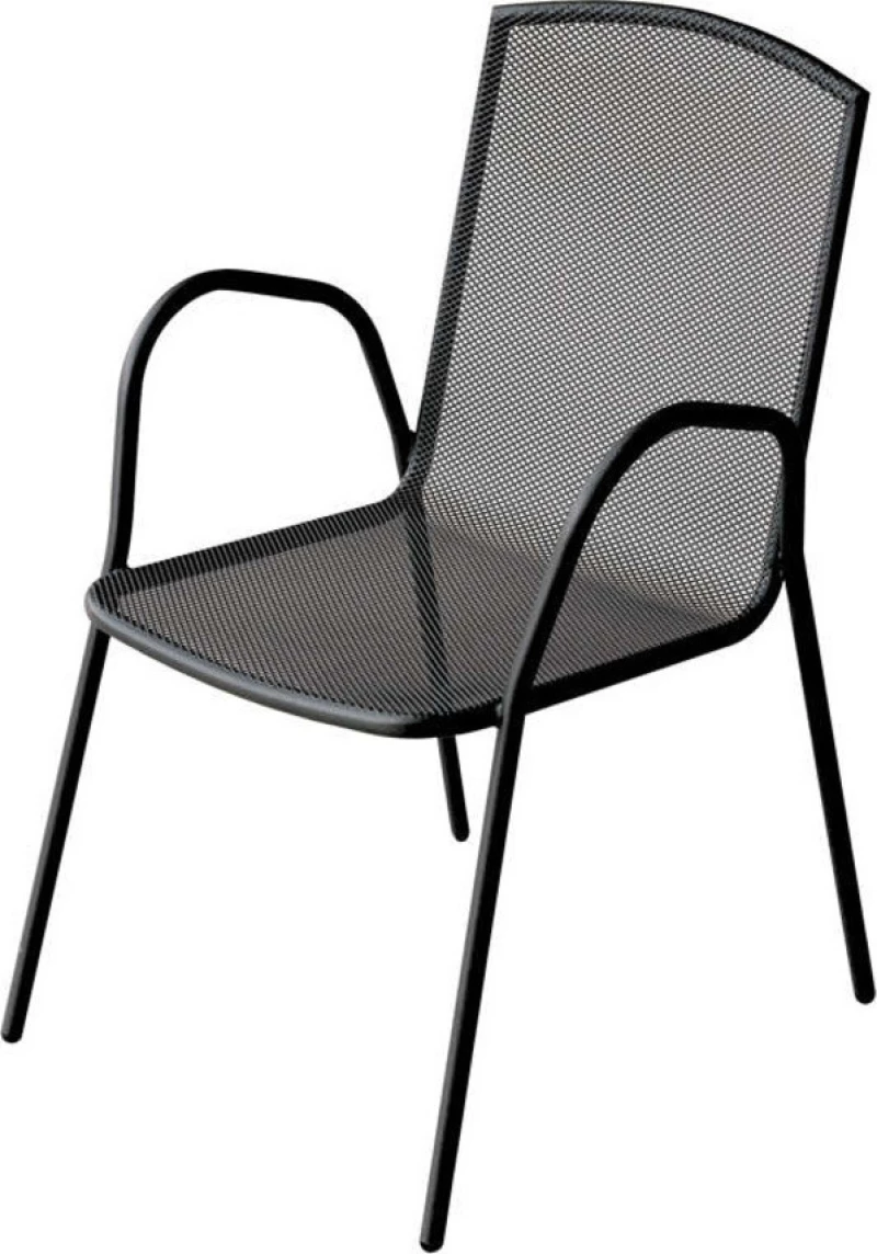 Πολυθρόνα Μεταλλική (56Χ59Χ88) Factory Black, Katoikein Deco