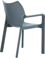 Καρέκλα Πολυπροπυλενίου Diva Dark Grey