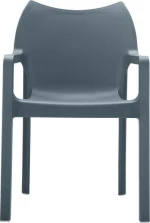 Καρέκλα Πολυπροπυλενίου Diva Dark Grey