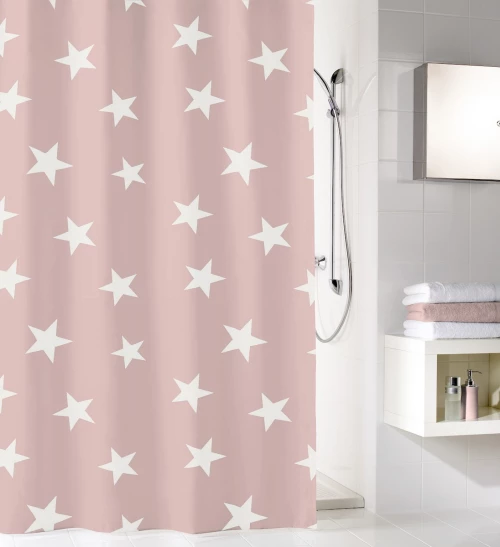 Kleine Wolke Κουρτίνα Μπάνιου 180x200 Nova Old Rose