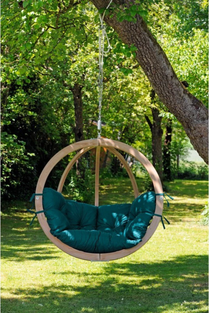 Κούνια Φωλιά Globo Ξύλινη 120x60x120cm Green