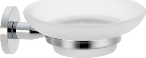 Verdi Sigma 3030622 Σαπουνοθήκη Επιτοίχια Γυάλινη Ασημί