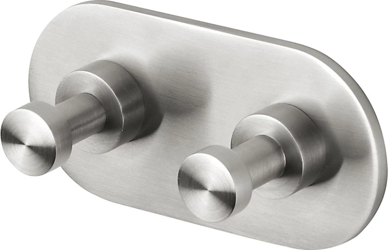 Geesa Nemox Άγκιστρο Μπάνιου Διπλό Inox Ασημί