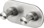 Geesa Nemox Άγκιστρο Μπάνιου Διπλό Inox Ασημί