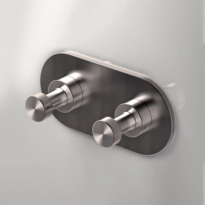 Geesa Nemox Άγκιστρο Μπάνιου Διπλό Inox Ασημί