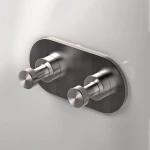 Geesa Nemox Άγκιστρο Μπάνιου Διπλό Inox Ασημί