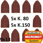 Proxxon Γυαλόχαρτα Κωνικά 9mm 28989 10τμχ