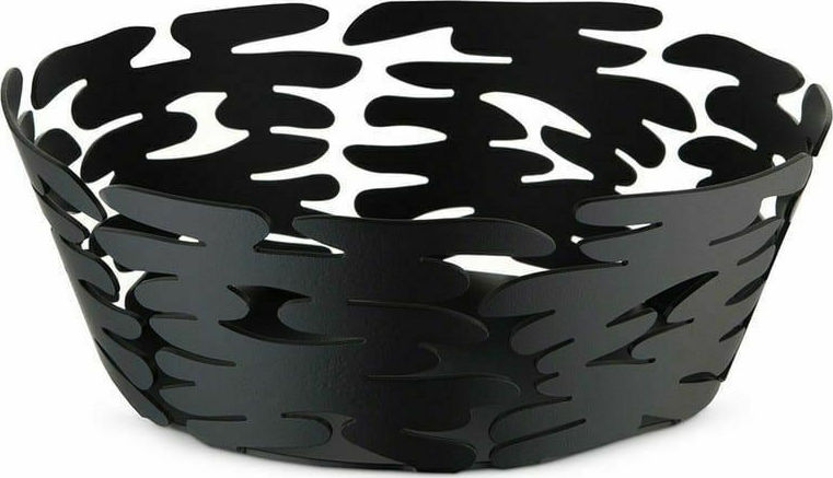 Alessi Φρουτιέρα Inox Μαύρη 18x18x6.5cm