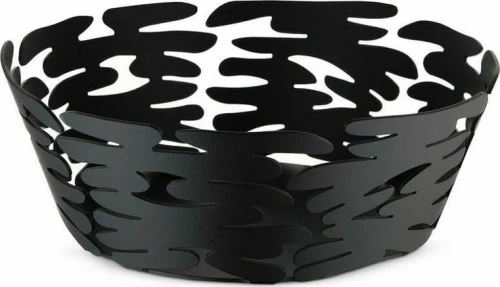 Alessi Φρουτιέρα Inox Μαύρη 18x18x6.5cm
