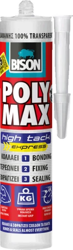 Bison Poly Max Crystal High Tack Express Διάφανη 25690 300gr