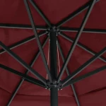 Ομπρέλα Κήπου Μπορντό 600 εκ. με Ιστό Αλουμινίου