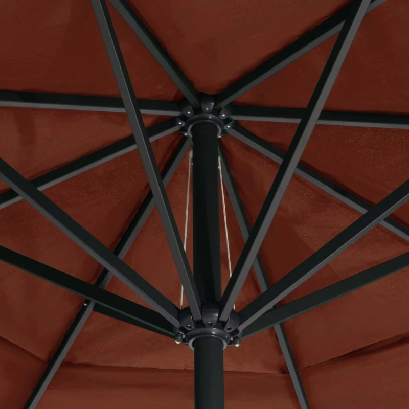Ομπρέλα Δαπέδου Στρογγυλή Τερακότα 6x6m