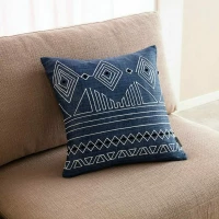 Gofis Home Διακοσμητική Μαξιλαροθήκη 43x43 Edna Blue Jean 162/01