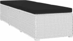 Ξαπλώστρα Rattan Λευκό 3 τμχ 195x60x31cm