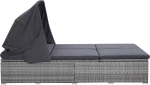 Ξαπλώστρα Rattan Γκρι 194x120.5x110cm