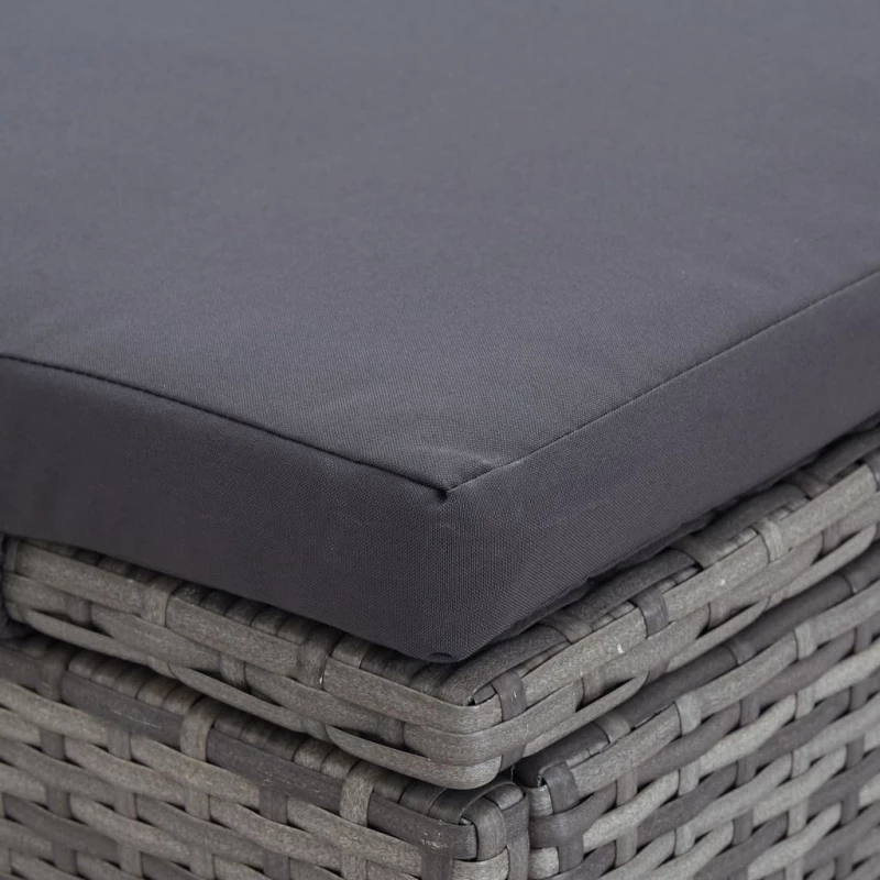 Ξαπλώστρα Rattan Γκρι 194x120.5x110cm