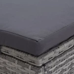 Ξαπλώστρα Rattan Γκρι 194x120.5x110cm