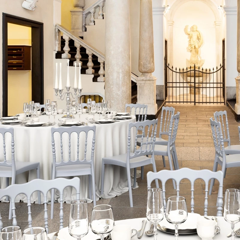 Καρέκλα Catering Πολυπροπυλενίου Napoleon Silver Grey