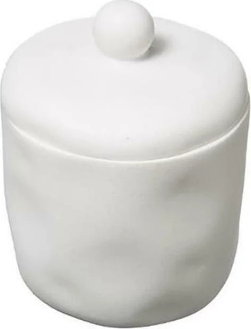 Plastona Δοχείο Κεραμικό με Καπάκι Λευκό
