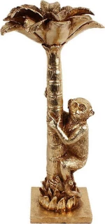 InTheBox Κηροπήγιο Πολυρητίνης Javan Χρυσό 14.5x14.2x31.5cm