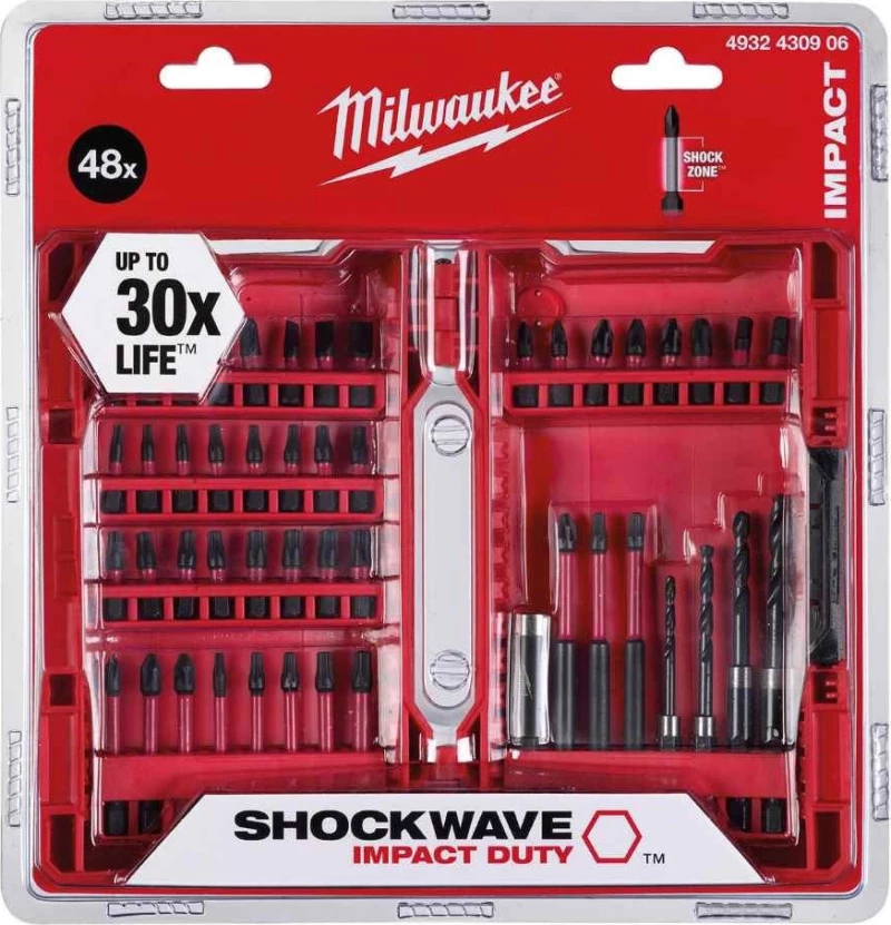 Milwaukee Σετ Τρυπάνια, Μύτες & Αντάπτορες Shockwave Impact Duty 4932430906 48τμχ