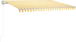 vidaXL Τέντα Πτυσσόμενη 4x3m Αυτόματη με LED & Αισθ. Ανέμου