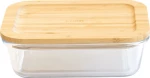 Pebbly Γυάλινο Δοχείο Τροφίμων με Καπάκι από Bamboo 640ml Natural