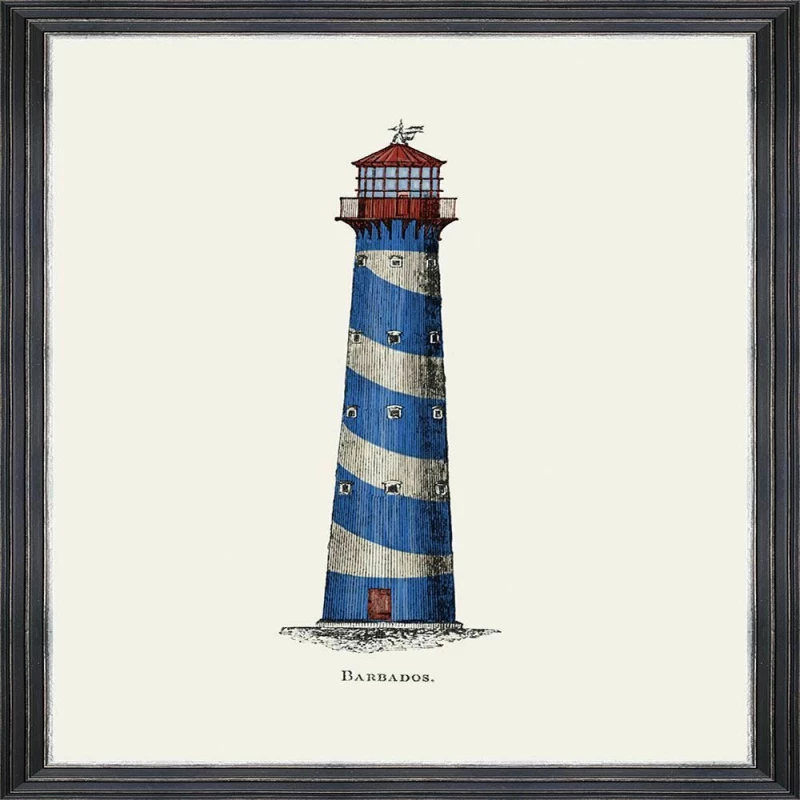 Κάδρο Lighthouse Drawings Iii Fa13372 50X70Cm White-Red-Blue Mindthegap Κάθετοι Ξύλο