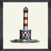 Κάδρο Lighthouse Drawings Iv Fa13373 50X70Cm White-Red Mindthegap Κάθετοι Ξύλο