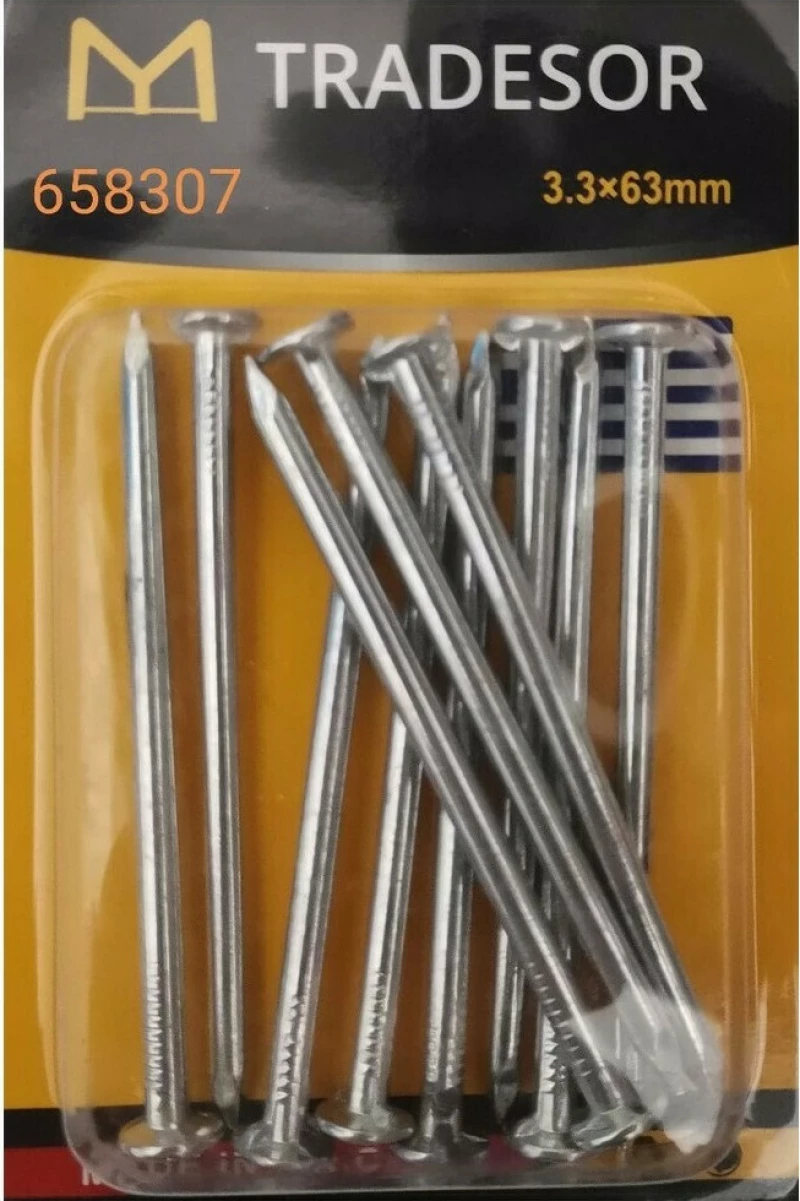 Tradesor Σετ με καρφιά - 3.3x63mm TR-658307