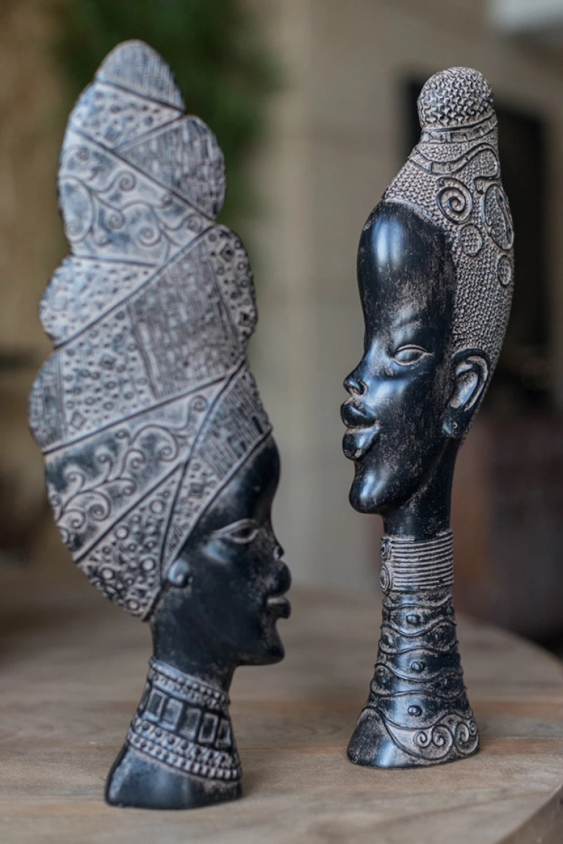 InTheBox Διακοσμητική Προτομή Πολυρητίνης Jabari 15x5x42cm