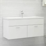 vidaXL 3071297 Πάγκος με Νιπτήρα 100x38.5x46cm Λευκός