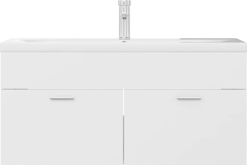 vidaXL 3071297 Πάγκος με Νιπτήρα 100x38.5x46cm Λευκός
