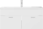 vidaXL 3071297 Πάγκος με Νιπτήρα 100x38.5x46cm Λευκός