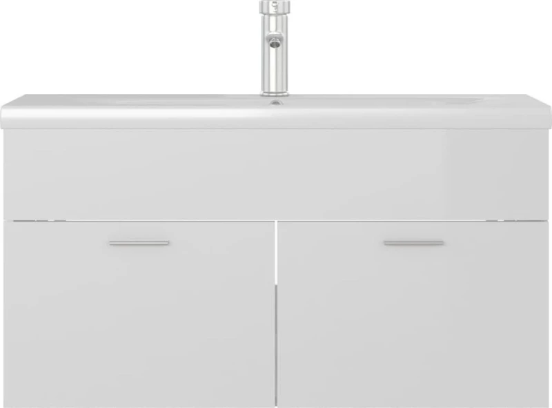 vidaXL 3071294 Πάγκος με Νιπτήρα 90x38.5x46cm Λευκός