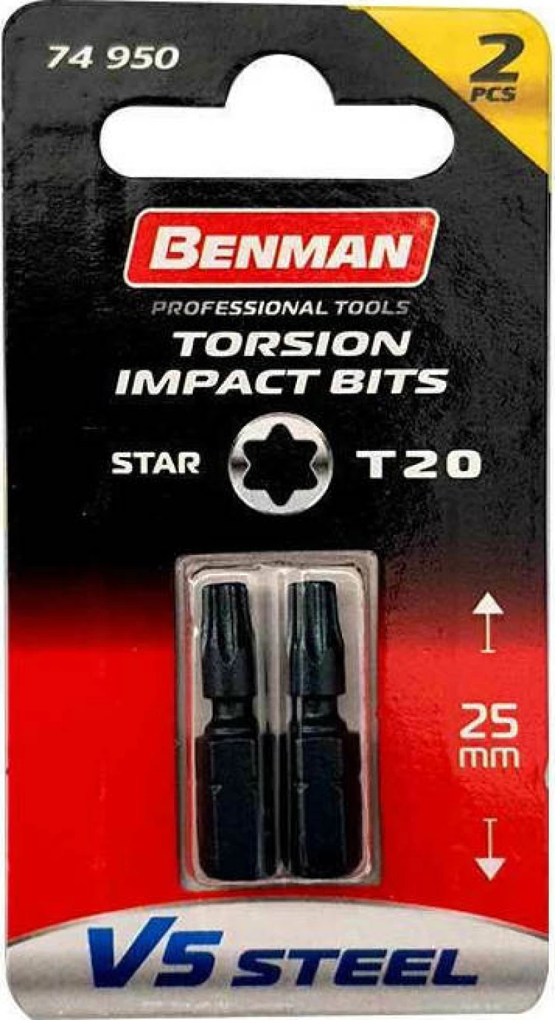 Μύτες Torx T20X25Mm Benman 2 Τεμ