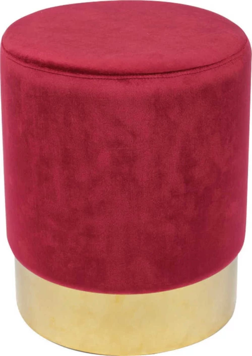 Σκαμπό Σαλονιού Sol Κόκκινο 37x37x44cm