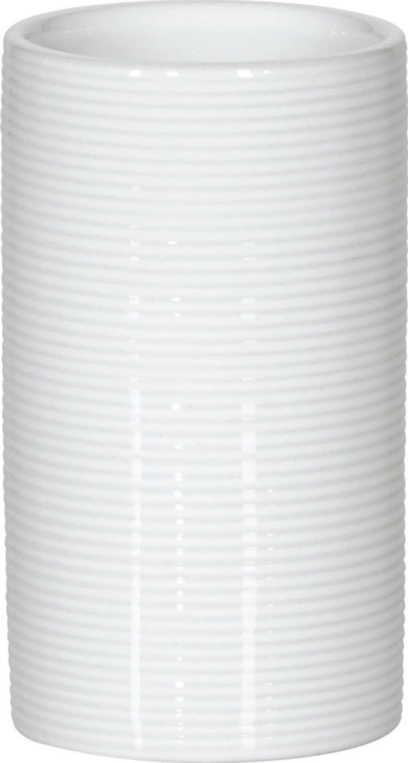 Dimitracas Tube Ribbed 03211.004 Ποτηροθήκη Επιτραπέζια Κεραμική Λευκή