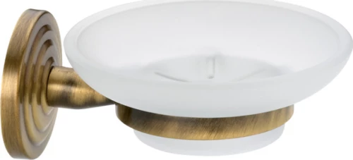 Verdi Brass 3080666 Σαπουνοθήκη Επιτοίχια Γυάλινη Μπρονζέ