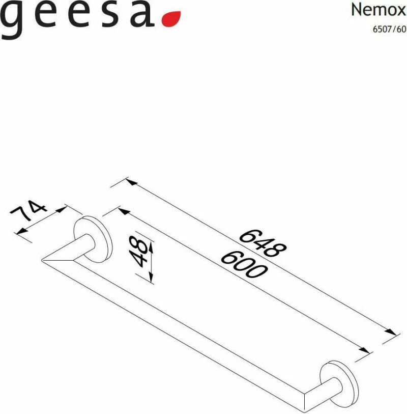 Geesa Nemox Ράγα Μπάνιου Μονή Επιτοίχια Gold Brushed