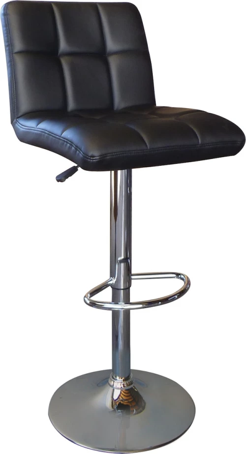 Σκαμπό Μπαρ Lino Χρώμιο / Μαύρο 44x50x92cm