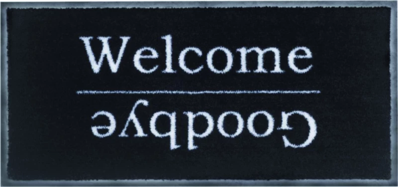 Sdim Πατάκι Εισόδου 737 Welcome Goodbye Black 40x80cm