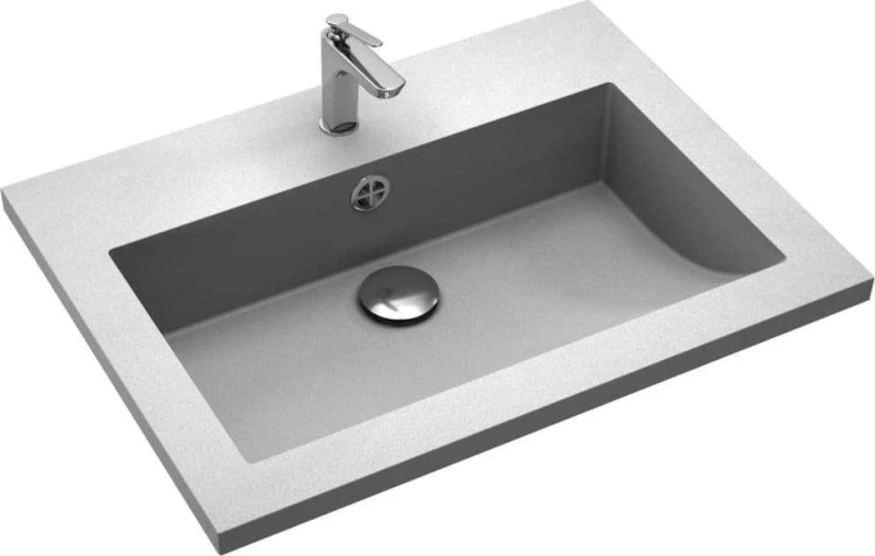 vidaXL 142963 Ένθετος Νιπτήρας Πέτρινος 60x45cm Γκρι